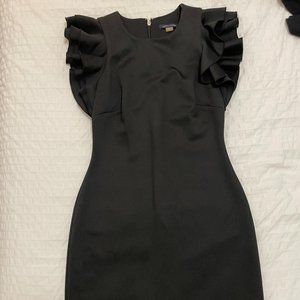 Tommy Hilfiger Ruffle Sleeve Dress in Black